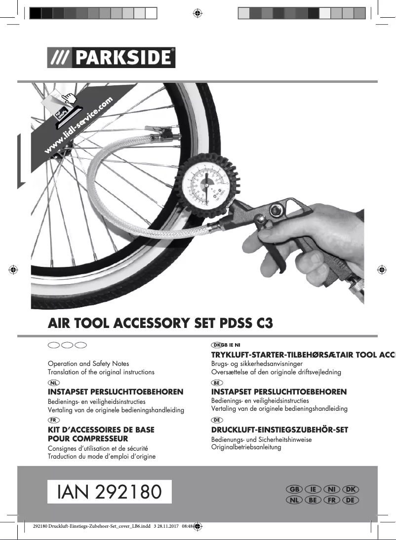 Page n°1 - Manuel utilisateur Parkside PDSS C3