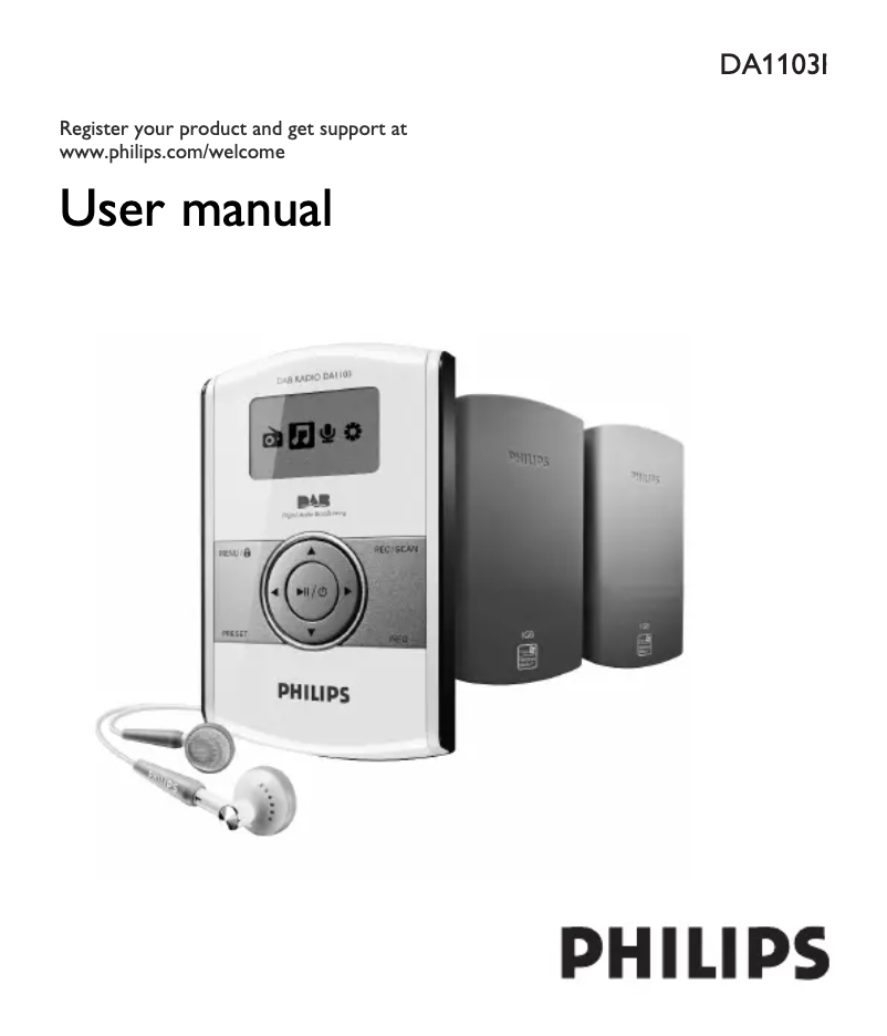 Page 1 de la notice Mode d'emploi Philips DA1103