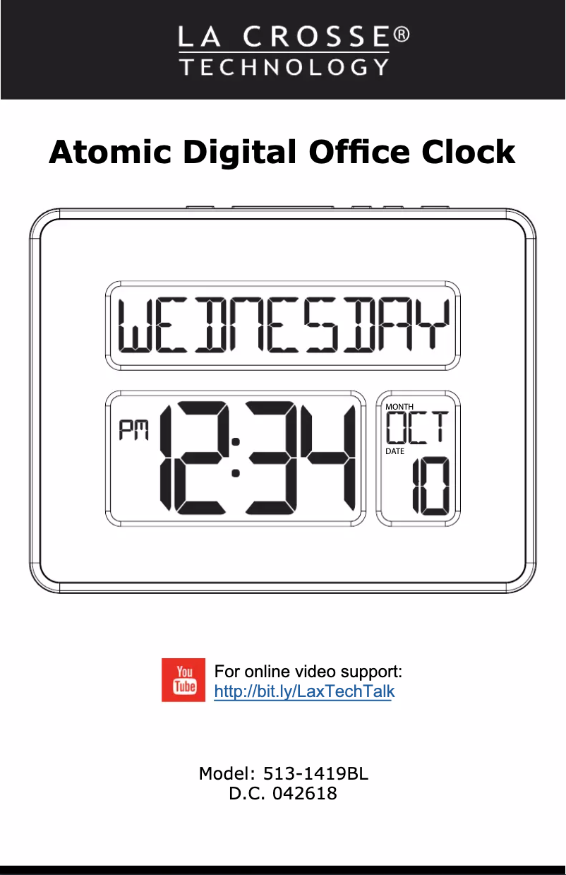 Image de la première page du manuel de l'appareil 513-1419BL