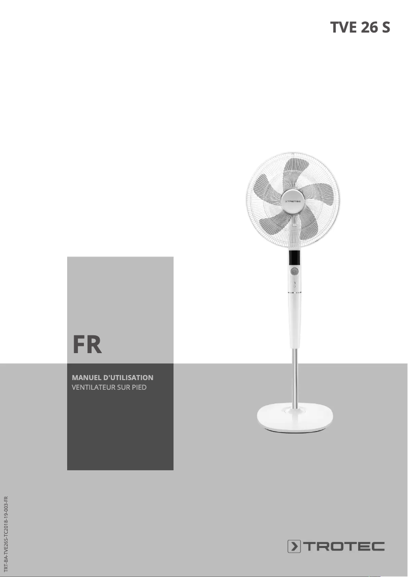 Page n°1 - Manuel utilisateur Trotec TVE 26 S
