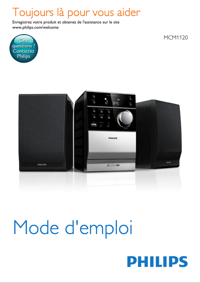 Page n°1 - Manuel utilisateur Philips MCM1120