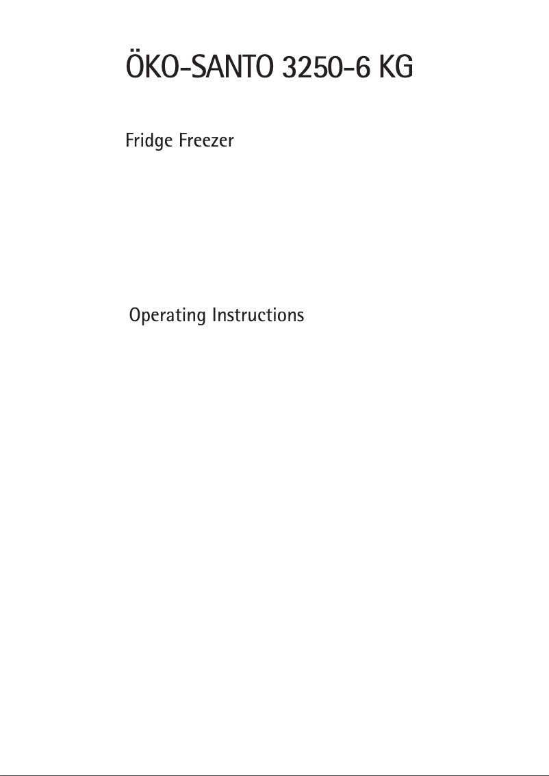 Page 1 de la notice Manuel utilisateur AEG Santo 3250-6KG