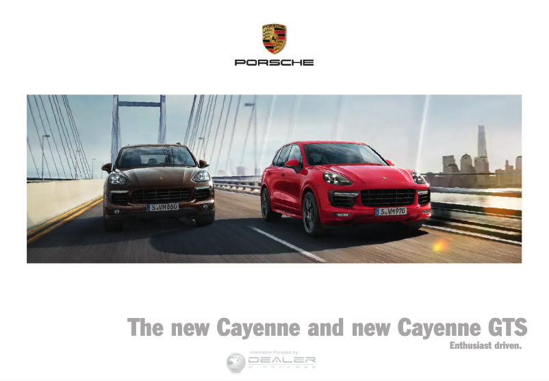 Page 1 de la notice Manuel utilisateur Porsche Cayenne (2015)