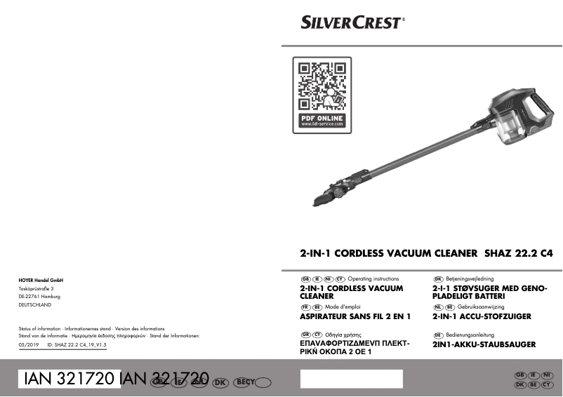 Page n°1 - Manuel utilisateur SilverCrest SHAZ 22.2 C4