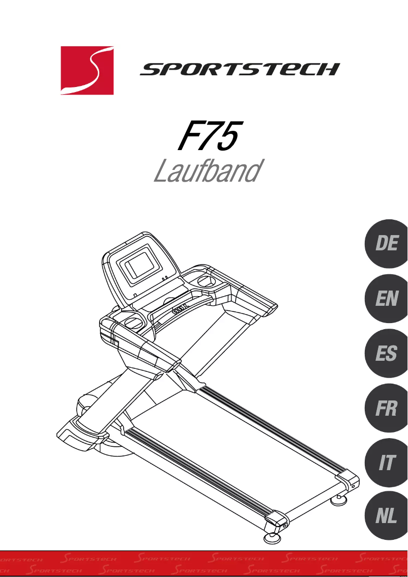 Page 1 de la notice Manuel utilisateur Sportstech F75
