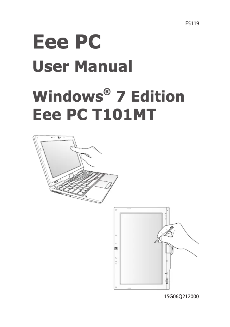 Page n°1 - Manuel utilisateur Asus Eee PC T101MT
