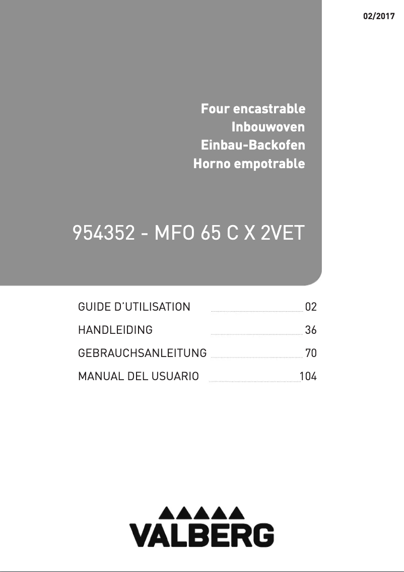 Image de la première page du manuel de l'appareil MFO 65 C X 2VET