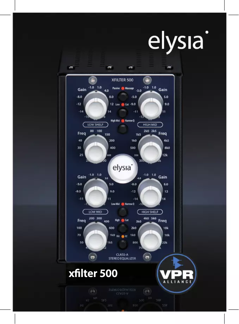 Image de la première page du manuel de l'appareil Xfilter 500