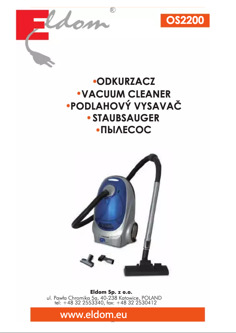 Página 1 del manual Manual de usuario Eldom OS2200