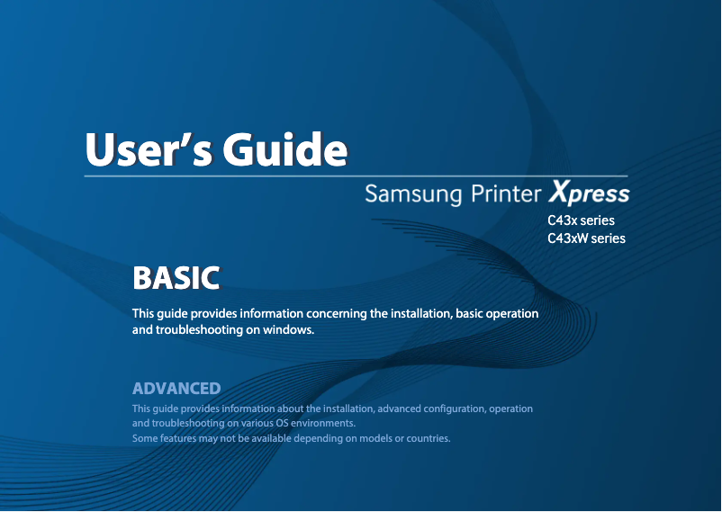 Page 1 de la notice Manuel utilisateur Samsung Xpress C430