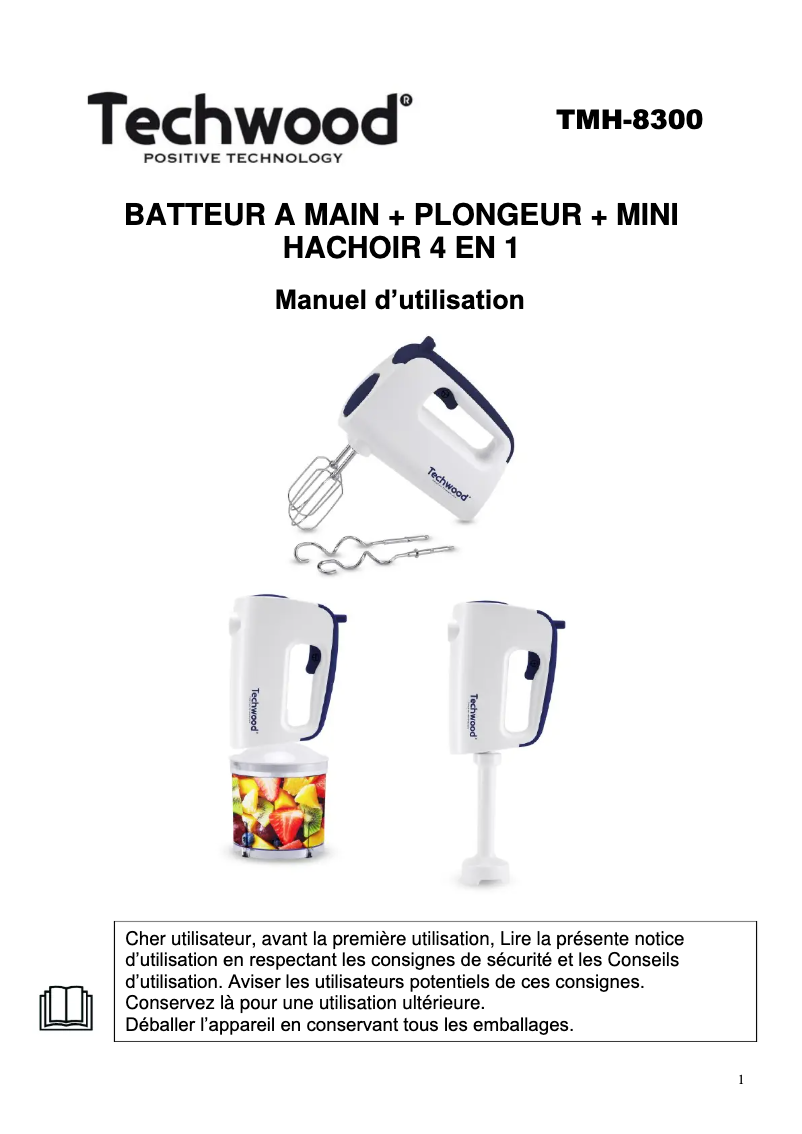 Image de la première page du manuel de l'appareil TMS-9600