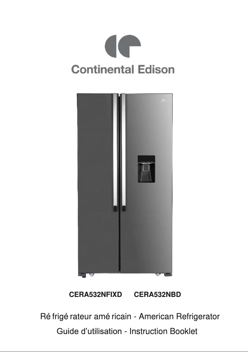 Página 1 del manual Manual de usuario Continental Edison CERA532NFIXD