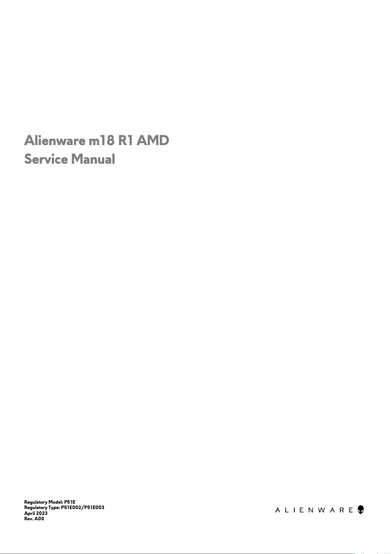 Página 1 del manual Manual de usuario Alienware m18 R1 AMD