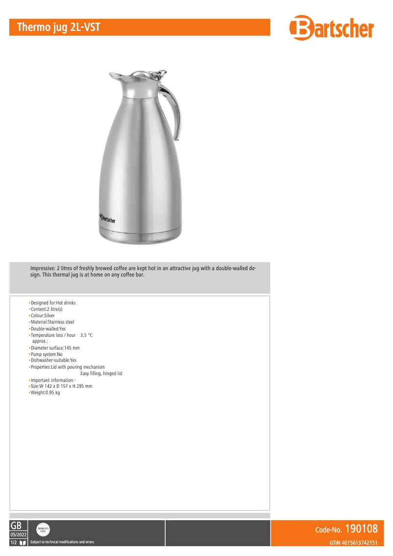 Image de la première page du manuel de l'appareil 190108