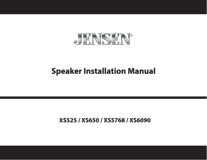 Page n°1 - Manuel utilisateur Jensen XS5768