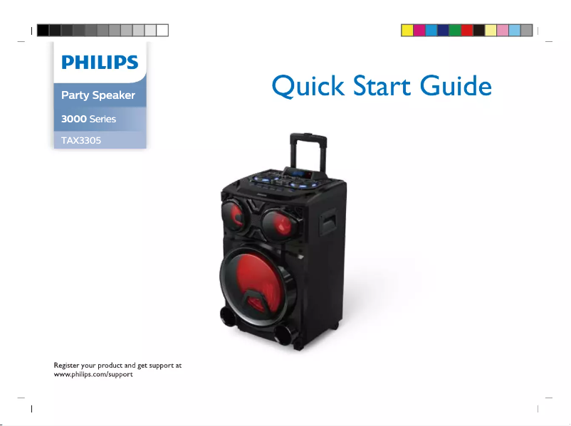 Page 1 de la notice Guide de démarrage rapide Philips TAX3305