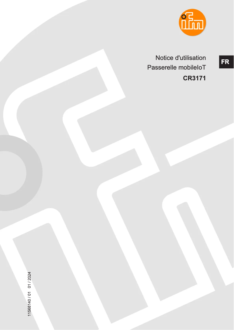 Image de la première page du manuel de l'appareil CR3171