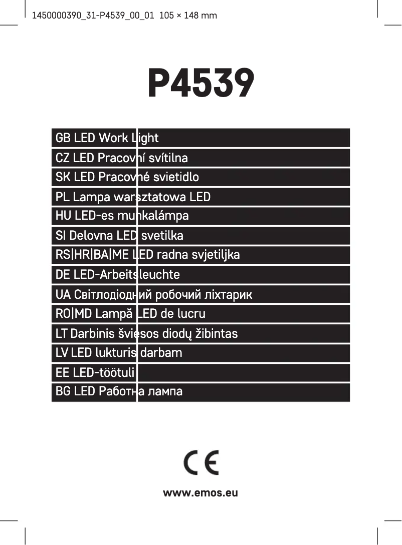 Page n°1 - Manuel utilisateur Emos P4539