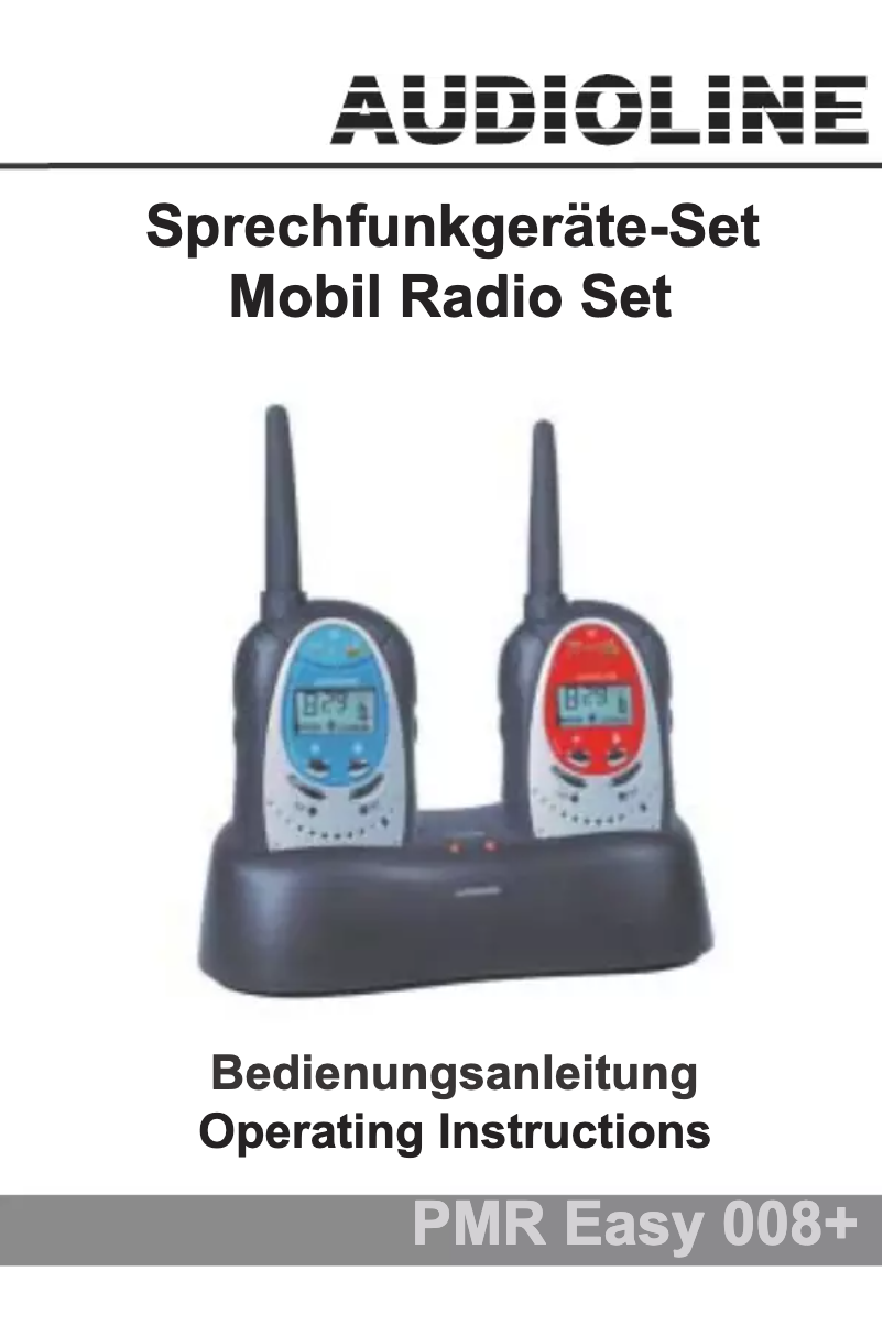 Image de la première page du manuel de l'appareil PMR Easy 008 plus