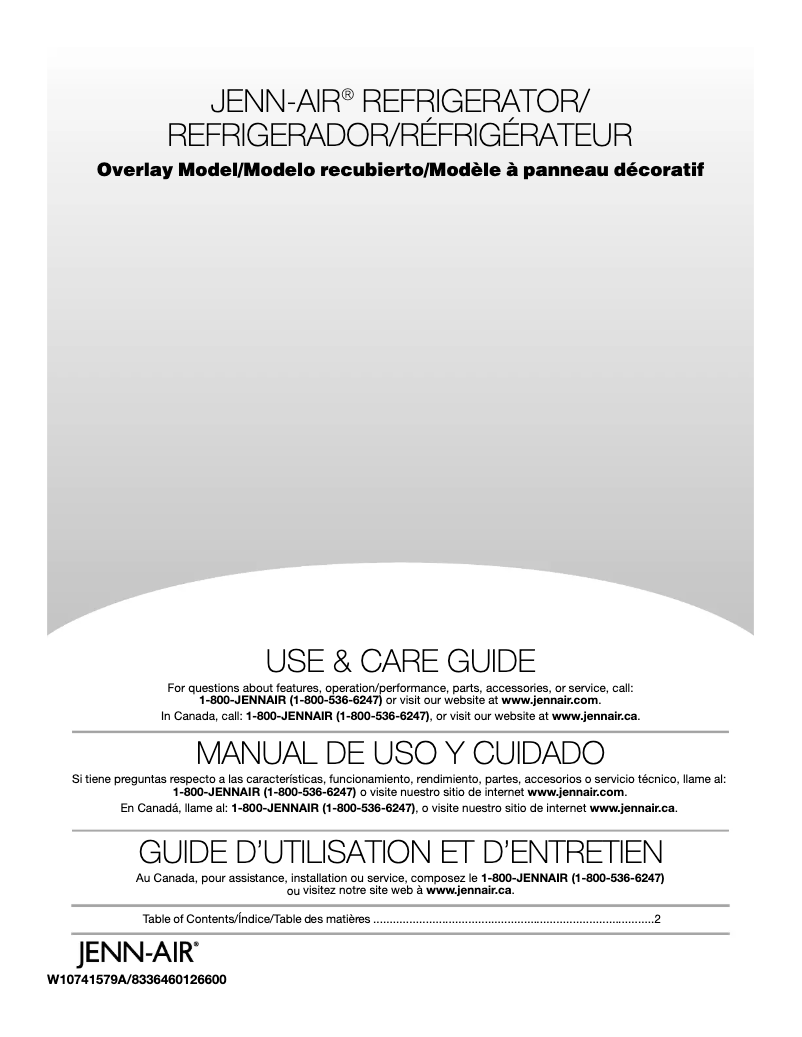 Page n°1 - Manuel utilisateur JennAir JUR24FLERS