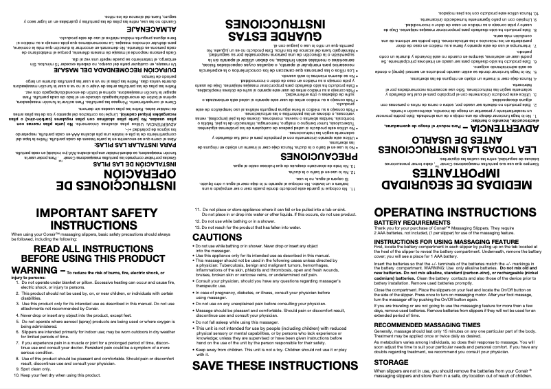 Page 1 of the manual User Manual Conair VSW32