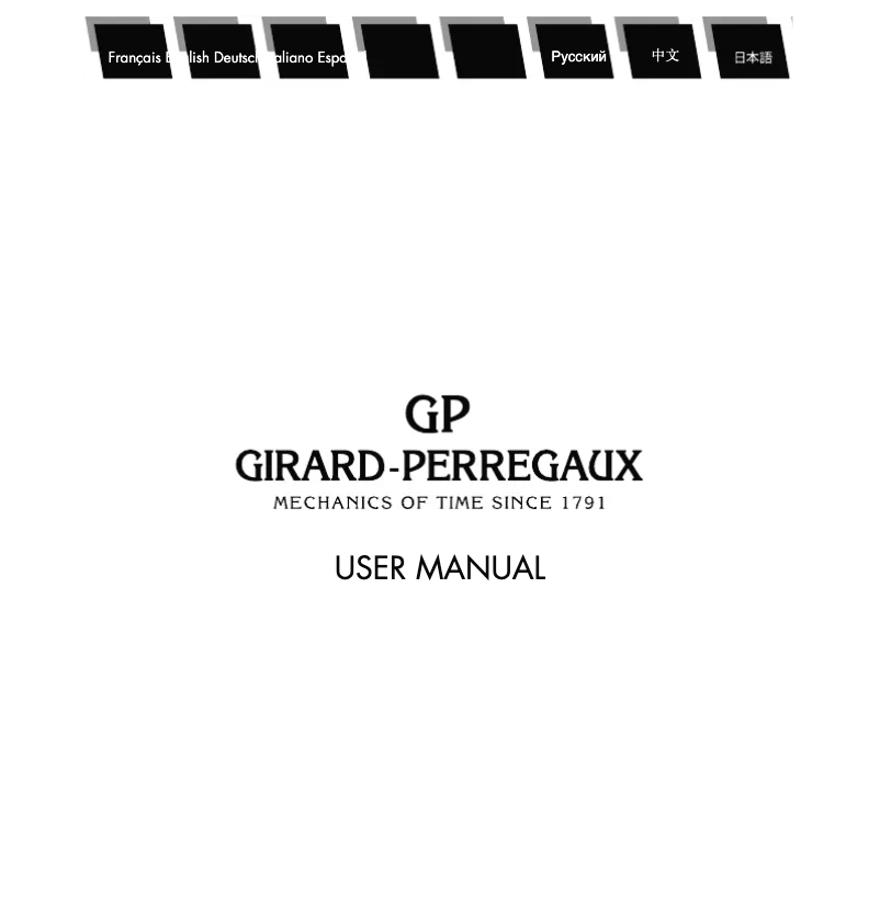 Página 1 del manual Manual de usuario Girard-Perregaux Laureato 81005-52-232-52A