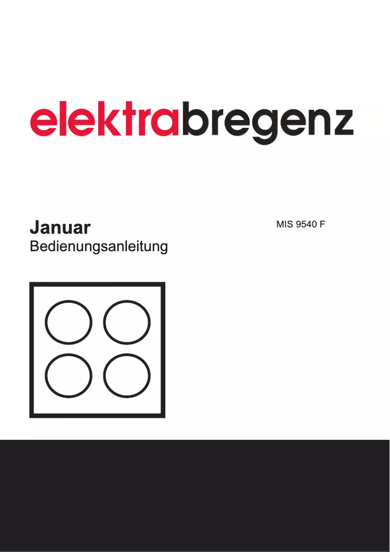 Página 1 del manual Manual de usuario Elektra Bregenz MIS 9540 F