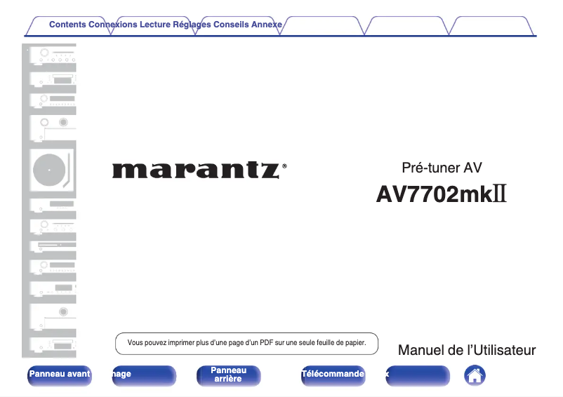 Página 1 del manual Manual de usuario Marantz AV7702mkII