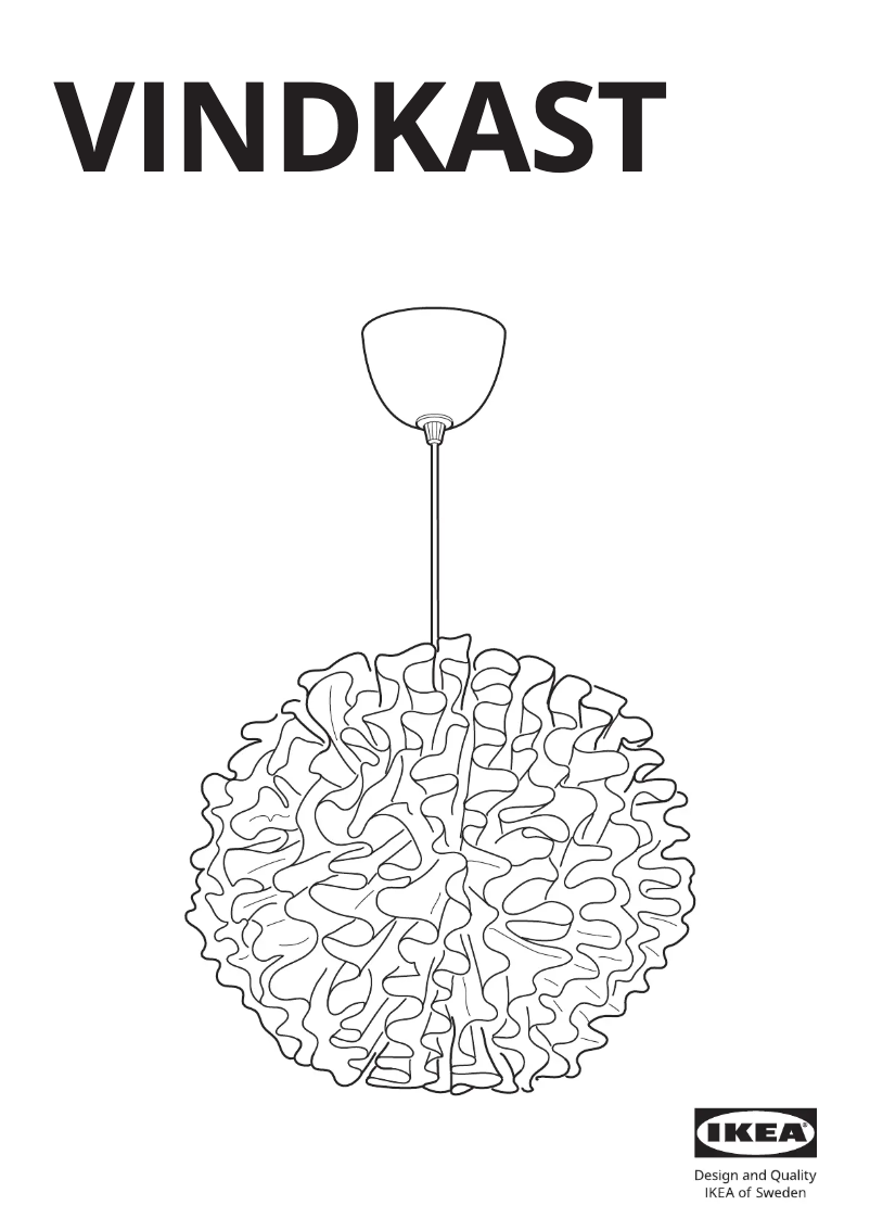 Page 1 de la notice Manuel utilisateur Ikea VINDKAST 004.520.06