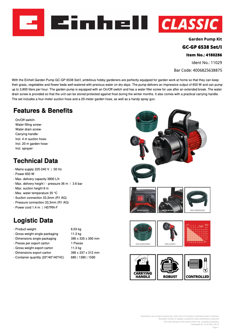 Image de la première page du manuel de l'appareil GC-GP 6538