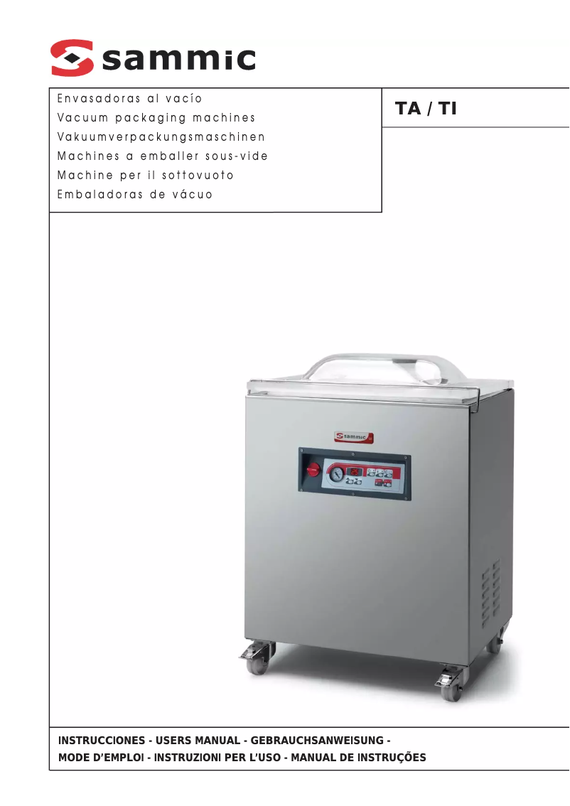 Page n°1 - Manuel utilisateur Sammic V-204 T