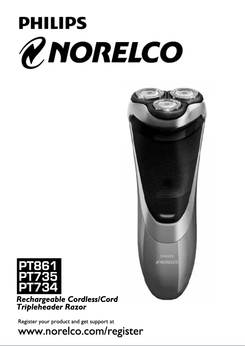 Page n°1 - Manuel utilisateur Philips PowerTouch PT734