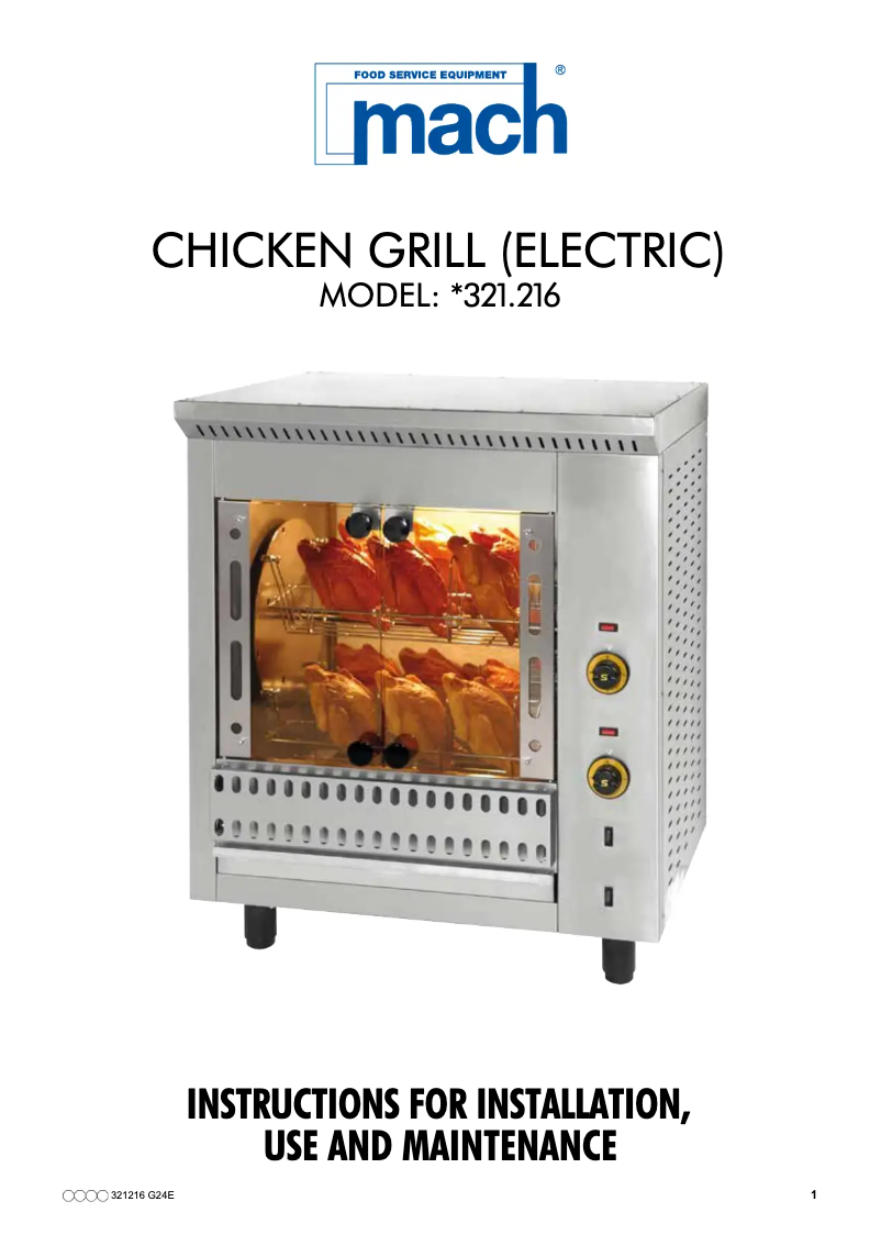 Page n°1 - Manuel utilisateur Mach 321216