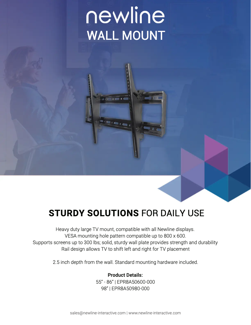 Page n°1 - Manuel utilisateur Newline EPR8A88700-000