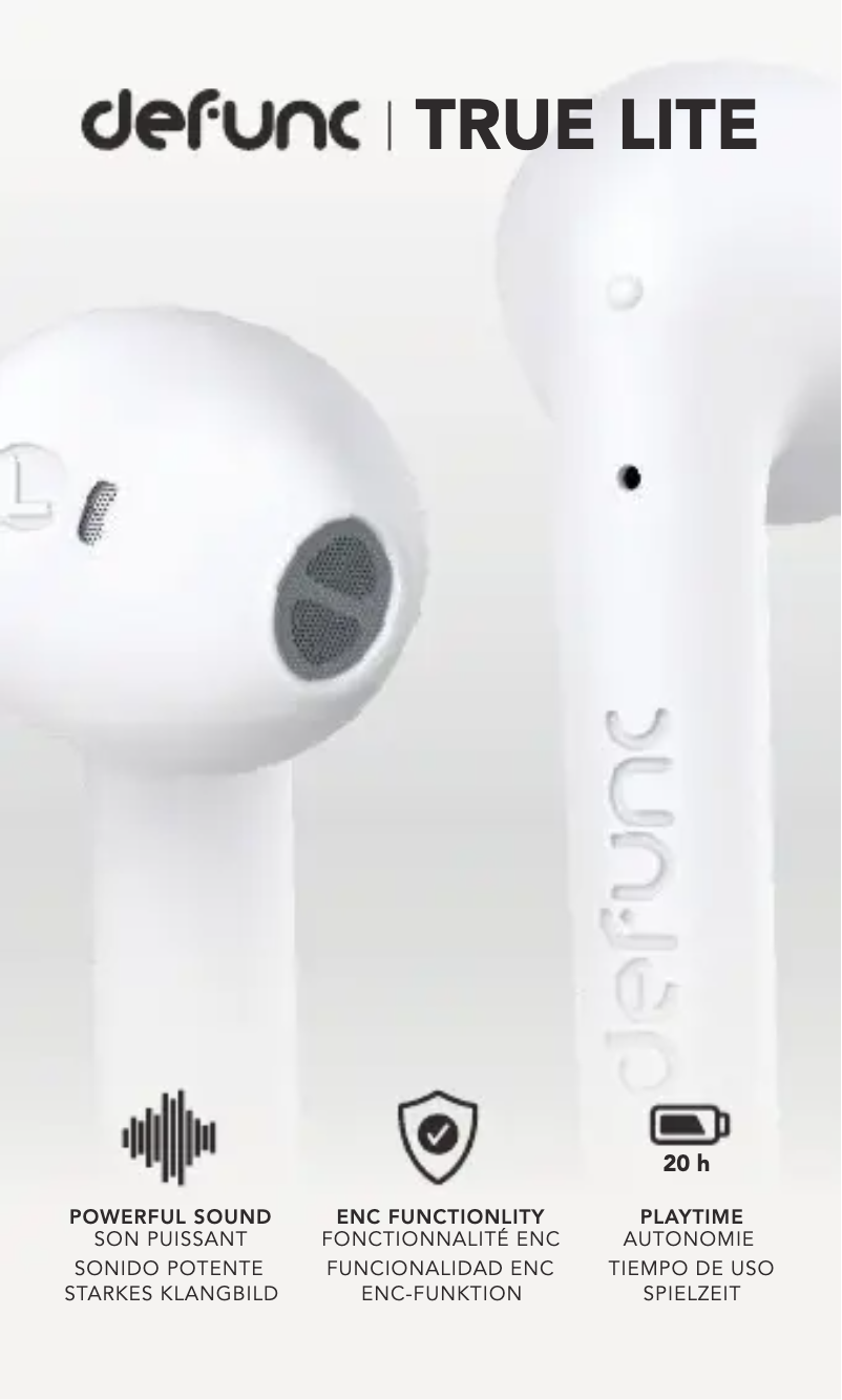 Page n°1 - Manuel utilisateur Defunc True Lite