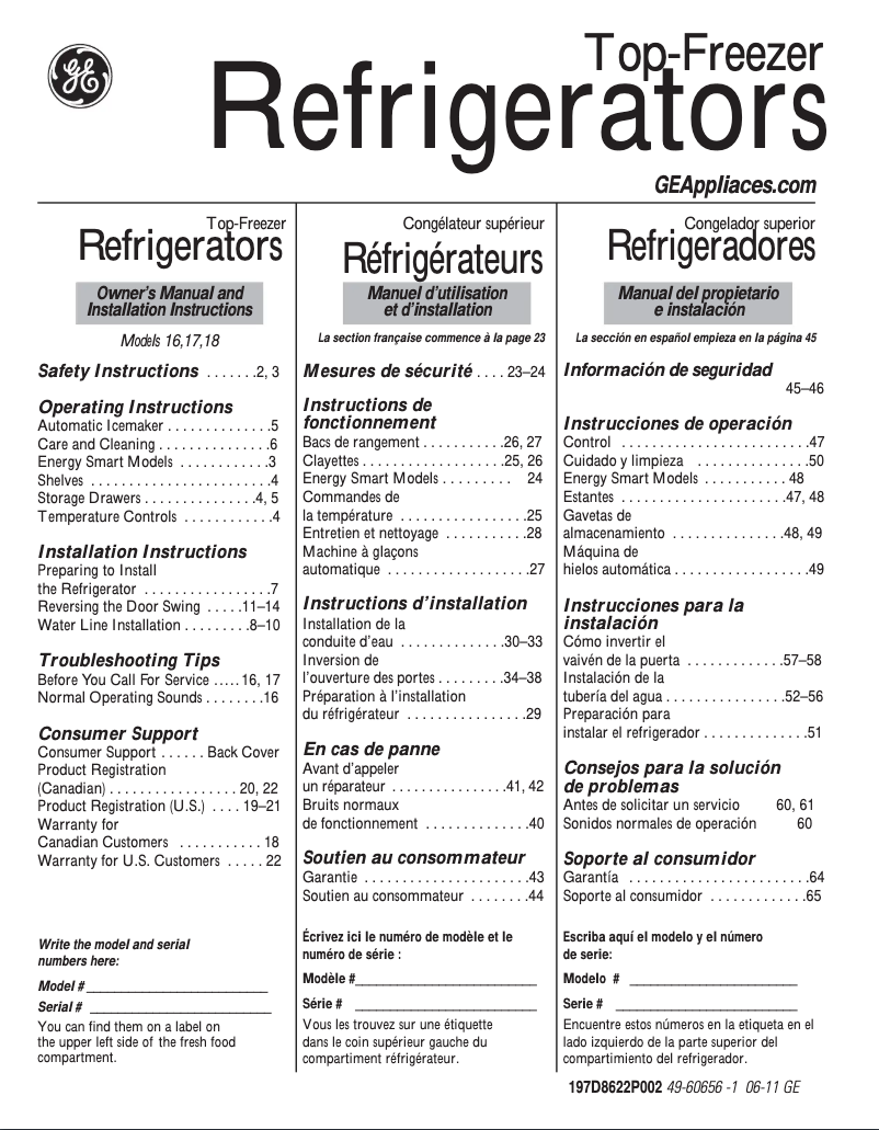 Page n°1 - Manuel d'utilisation et d'entretien Hotpoint HTJ17CBCSA