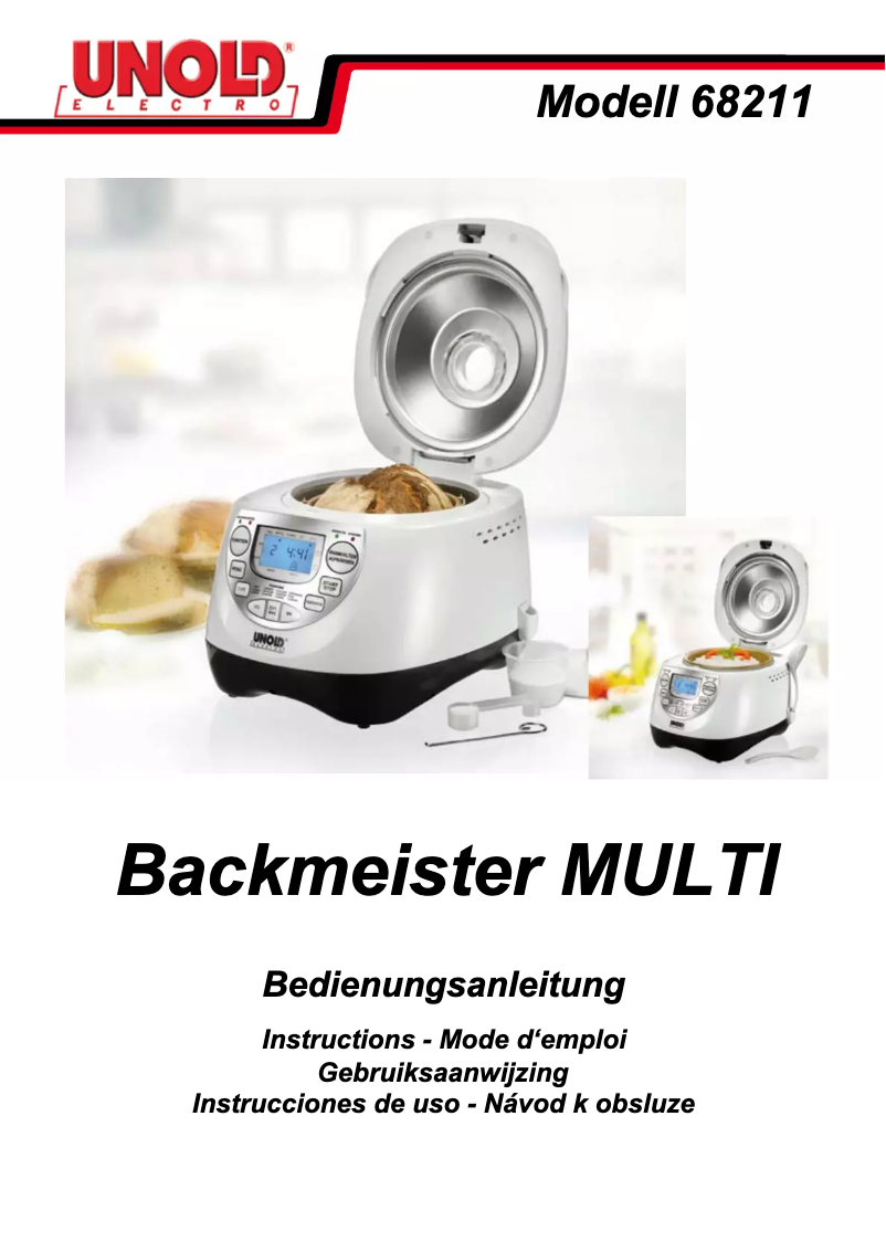 Page 1 de la notice Manuel utilisateur Unold Backmeister Multi 68211