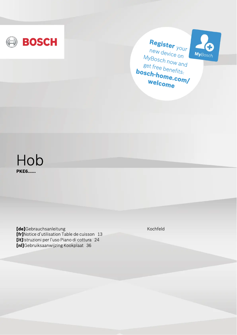 Image de la première page du manuel de l'appareil PKE645D17E