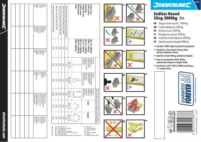 Page n°1 - Manuel utilisateur Silverline 307533