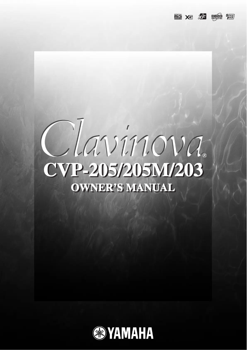 Page n°1 - Manuel utilisateur Yamaha Clavinova CVP-205
