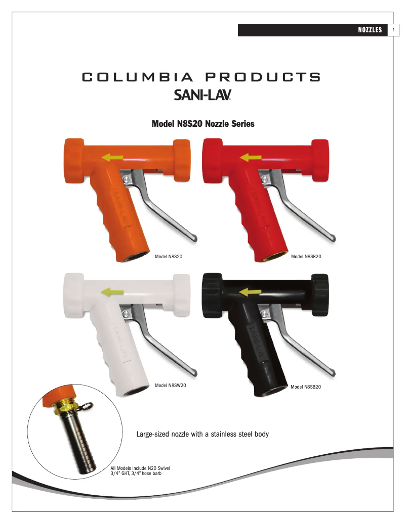 Page 1 de la notice Manuel utilisateur Sani-Lav N8SR20