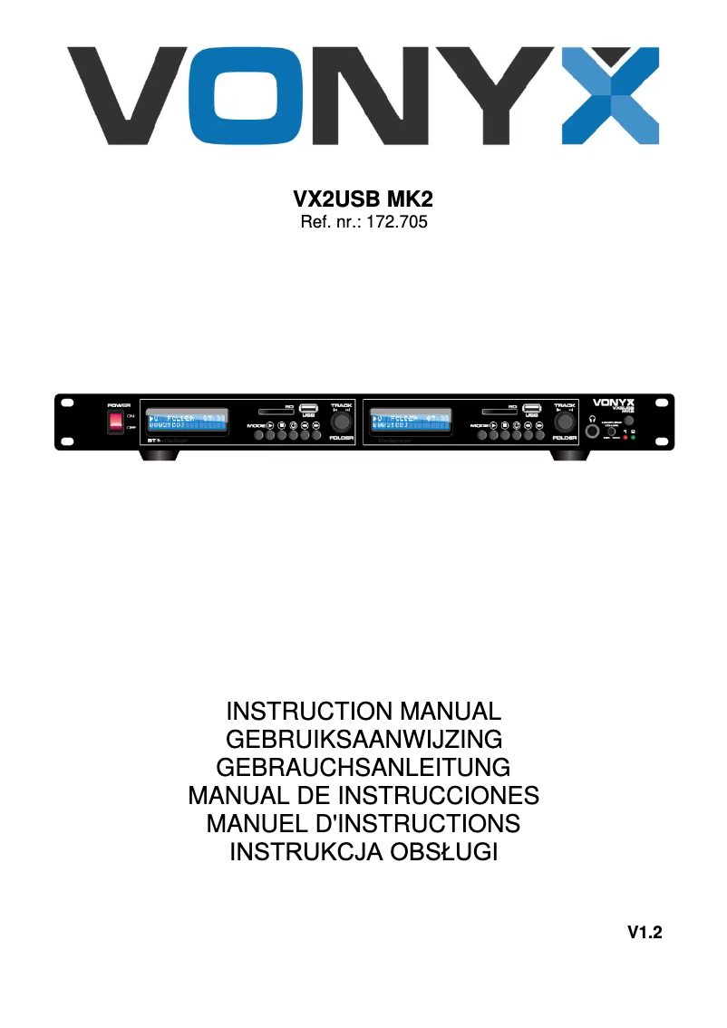 Page 1 of the manual User Manual Vonyx VX2USB MK2