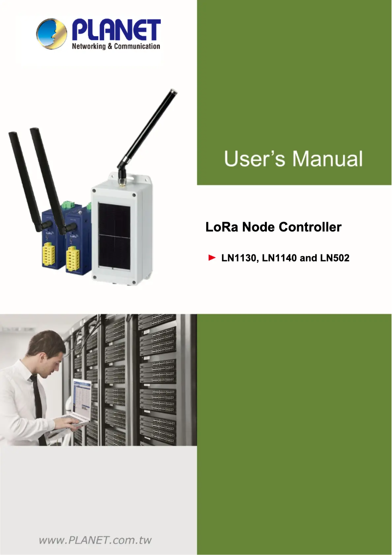 Page 1 of the manual User Manual Planet LN1130