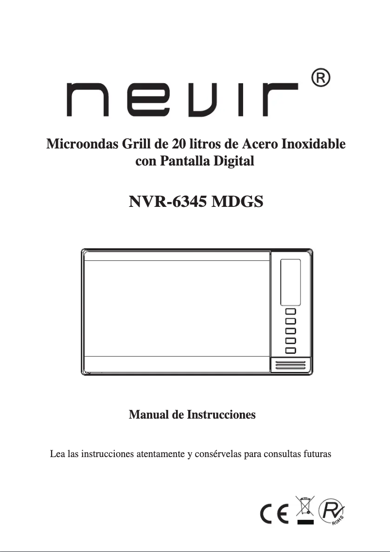 Page n°1 - Manuel utilisateur Nevir NVR-6345 MDGS