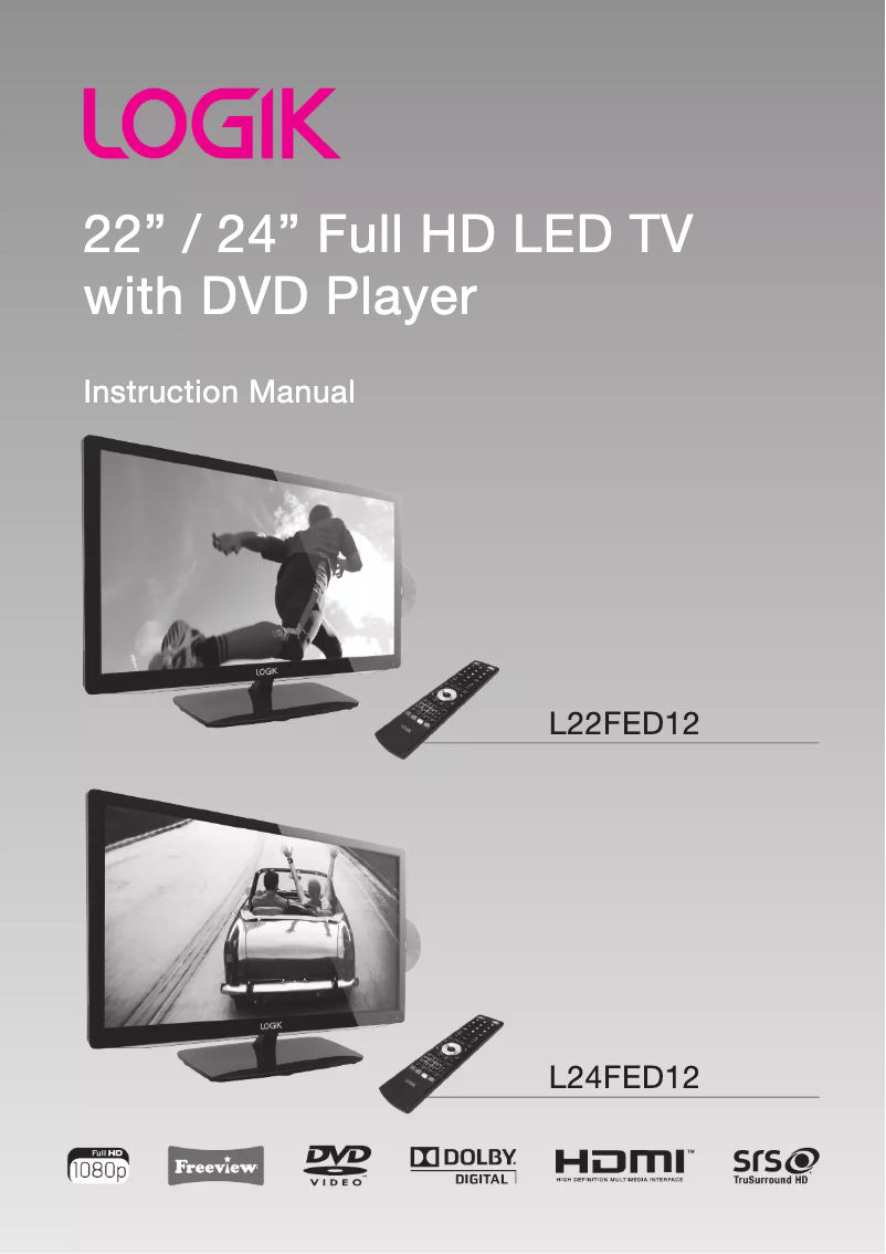 Página 1 del manual Manual de usuario Logik L22FED12