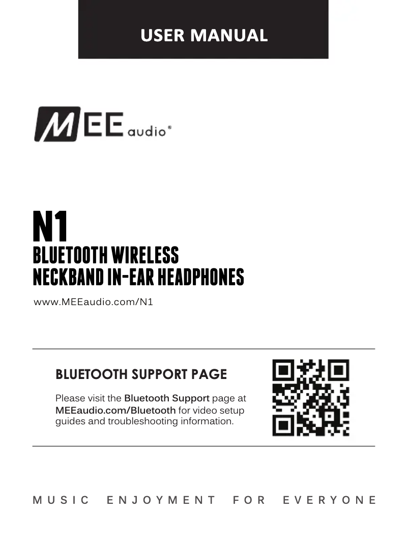 Page n°1 - Manuel utilisateur MEE audio N1