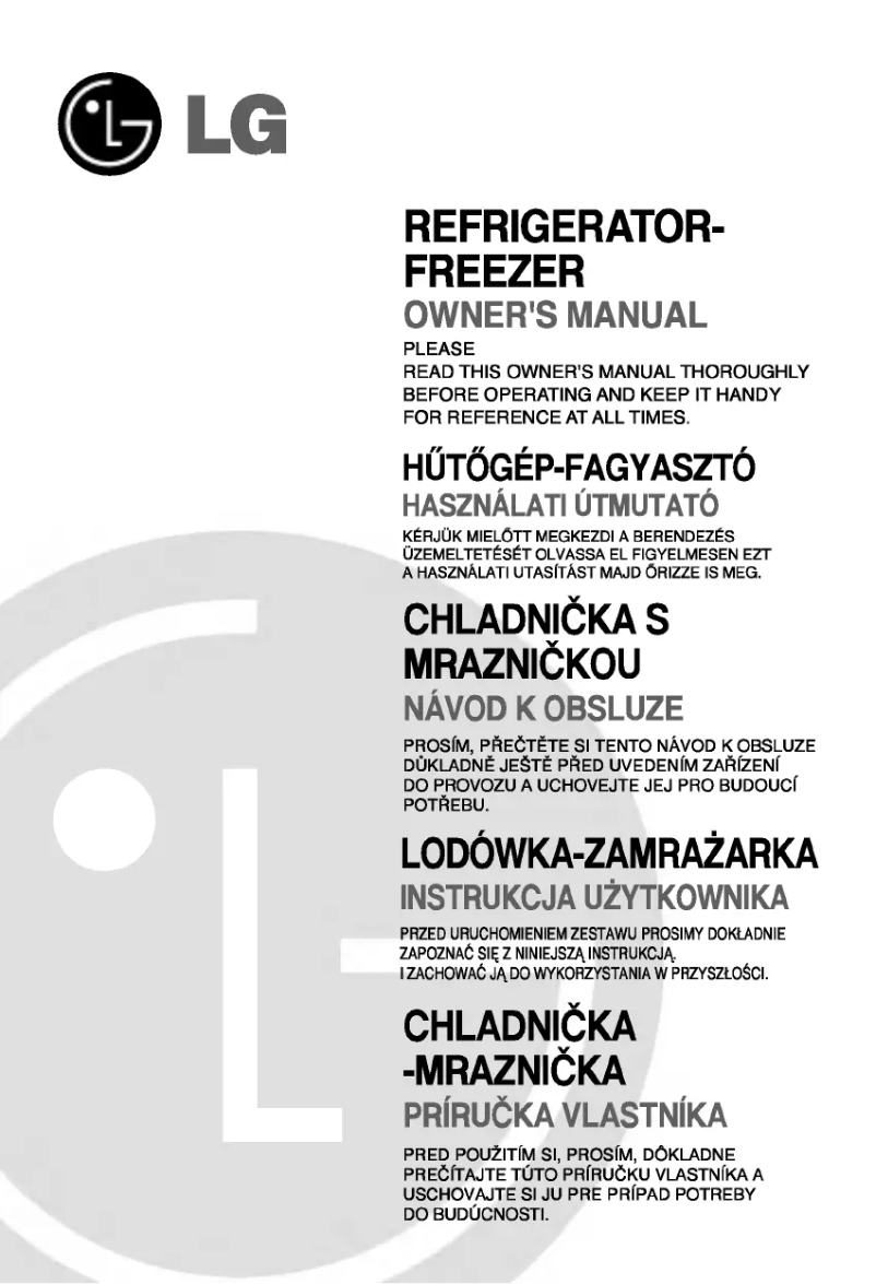 Image de la première page du manuel de l'appareil GR-B652JLPK