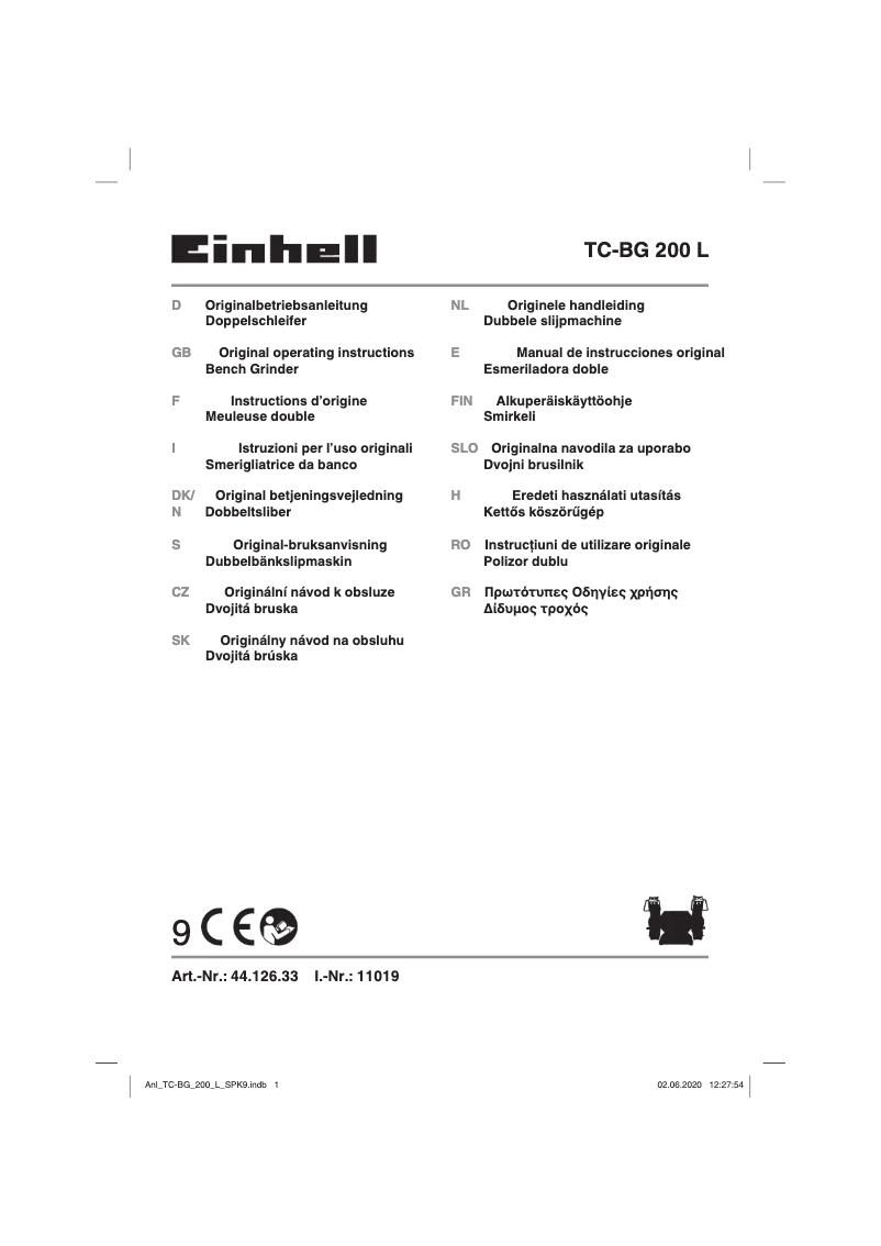 Image de la première page du manuel de l'appareil TC-BG 200 L