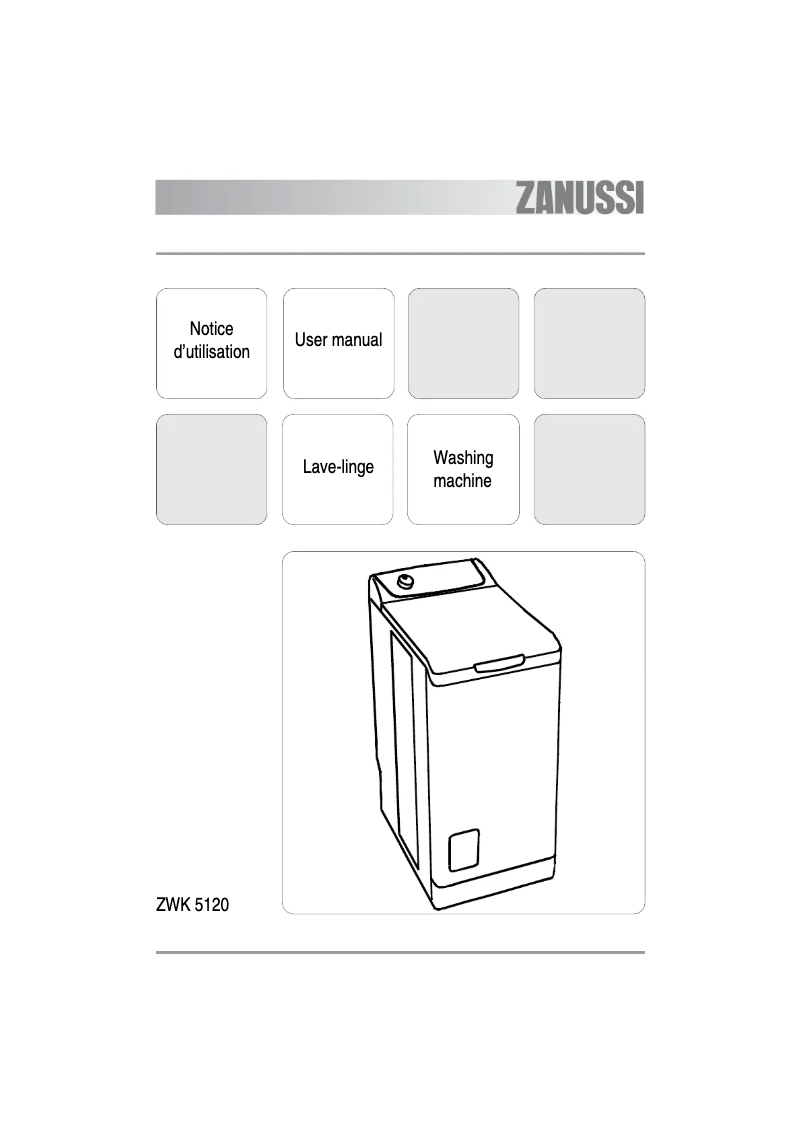 Image de la première page du manuel de l'appareil ZWK5120