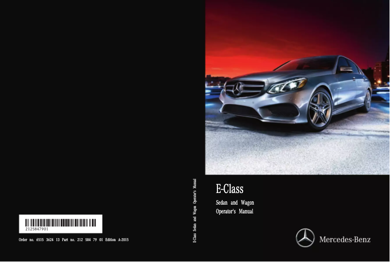 Page 1 de la notice Manuel utilisateur Mercedes-Benz E 300 4MATIC (2015)